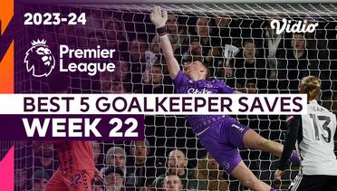 5 Aksi Penyelamatan Kiper Terbaik | Matchweek 22 | Premier League 2023/24