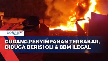 Gudang Penyimpanan Oli dan BBM Terbakar