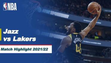 Match Highlight | Utah Jazz vs LA Lakers | NBA Regular Season 2021/22