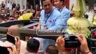 Momen Prabowo-Gibran Diantar Rantis Maung ke Gerbang Ruang Tunggu KPU