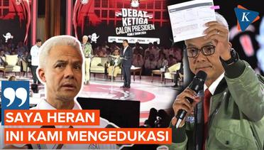Ganjar Heran Jokowi Anggap Debat Tak Mengedukasi