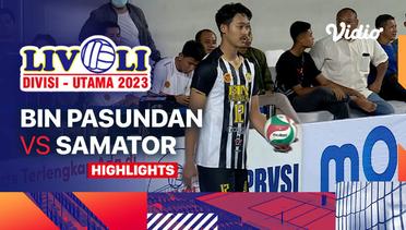 Putra: BIN Pasundan vs Samator - Highlights | Livoli Divisi Utama 2023