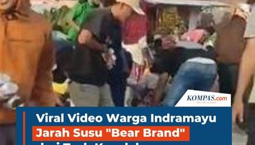 Viral Video Warga Indramayu Jarah Susu "Bear Brand" dari Truk Kecelakaan