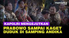 Momen Prabowo Kaget saat Duduk Sebelah Andika Perkasa, Terkejut Kapolri Listyo Datang