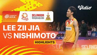 Semifinal Men's: Malaysia vs Japan - Lee Zii Jia vs Kenta Nishimoto - Highlights | Badminton Asia Team Championship 2024
