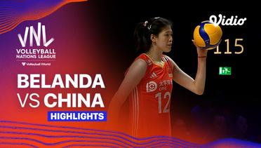 Belanda vs China - Highlights | Women's Volleyball Nations League 2024