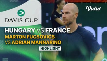 Highlights | Hungary vs France - Day 2 | Marton Fucsovics vs Adrian Mannarino | Davis Cup 2023