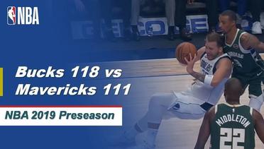 NBA | Cuplikan Pertandingan: Bucks 118 vs Mavericks 111 | 2019 NBA Preseason