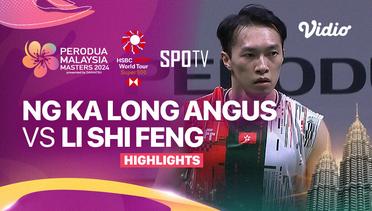 Ng Ka Long Angus (HKG) vs Li Shi Feng (CHN) - Highlights | Perodua Malaysia Masters 2024 - Men's Singles