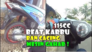 Testride Beat Karbu 115cc Ban Cacing - Pengen Wheelie Terus