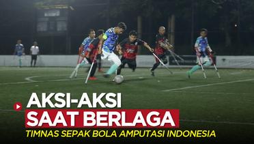 Aksi Gocek dan Cetak Gol dengan Tembakan Keras dari Timnas Sepak Bola Amputasi Indonesia Saat Berlaga