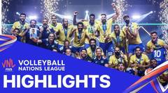 Match Highlight | Final | VNL MEN'S - Brazil 3 vs 1 Polandia | Volleyball Nations League 2021