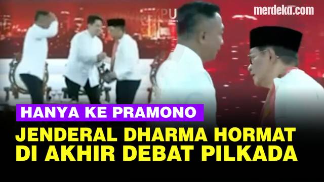 Momen Spesial Jenderal Dharma Beri Hormat ke Pramono di Akhir Debat Pilkada Jakarta