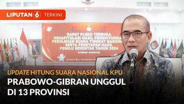 Hasil Sementara Hitung Suara KPU Tingkat Nasional, Prabowo-Gibran Unggul di 13 Provinsi | Liputan 6
