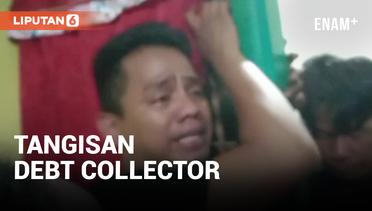Ribut dengan Polisi, Debt Collector Nangis saat Ditangkap