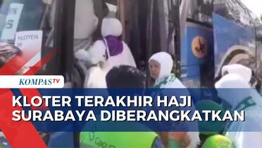Kloter Terakhir Jemaah Haji Embarkasi Surabaya Berangkat ke Tanah Suci