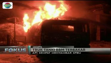 Truk Tangki BBM Terbakar Hebat di Kawasan Jagakarsa, Jakarta Selatan - Fokus Pagi