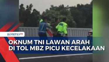 Oknum TNI Nekat Lawan Arah Picu Tabrakan Beruntun di Tol MBZ