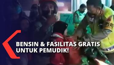 Gelar Patroli Skala Besar, Polres Metro Tangerang Kota Bagi Bensin & Fasilitas Gratis bagi Pemudik!