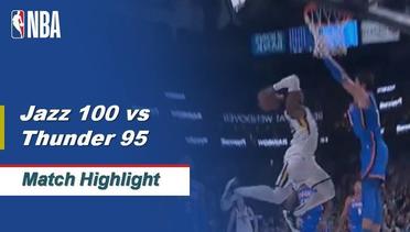 NBA I Cuplikan Pertandingan : Jazz 100 vs Thunder 95