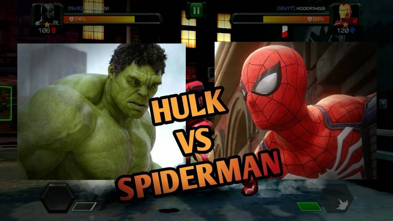 Game Seru Banget ! Marvel Contest of Champions Hulk Vs Spiderman