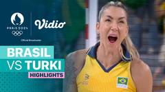 Turki vs Brasil - Perebutan Medali Perunggu - Bola Voli Putri - Highlights | Olympic Games Paris 2024