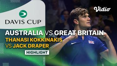 Highlights | Australia (Thanasi Kokkinakis) vs Great Britain (Jack Draper) | Davis Cup 2023