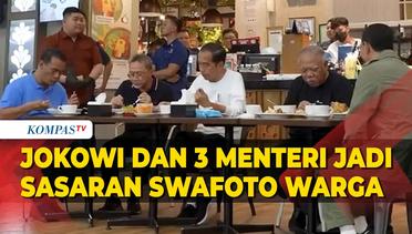 Jokowi Ngemal Bareng 3 Menteri dan Swafoto dengan Warga di NTB