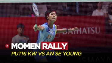 Momen Rally Putri Kusuma Wardani Saat Hadapi An Seyoung di Indonesia Masters 2023