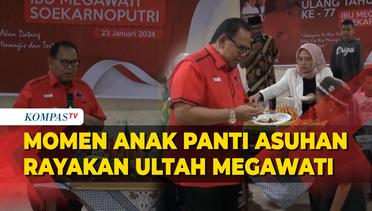 Anak Panti Asuhan Rayakan Ulang Tahun Megawati dengan Acara Potong Tumpeng