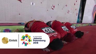 EMAAS!! Tim Sport Climbing Putri Indonesia Kalahkan China dalam Speed Relay Putri