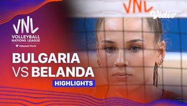 Bulgaria vs Belanda - Highlights | Women's Volleyball Nations League 2024