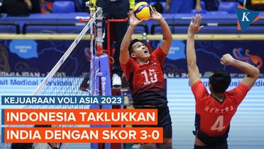 Hasil Perebutan Peringkat 7 Kejuaraan Voli Asia 2023: Indonesia Taklukkan India 3-0