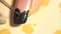 Black Rose Nail Art