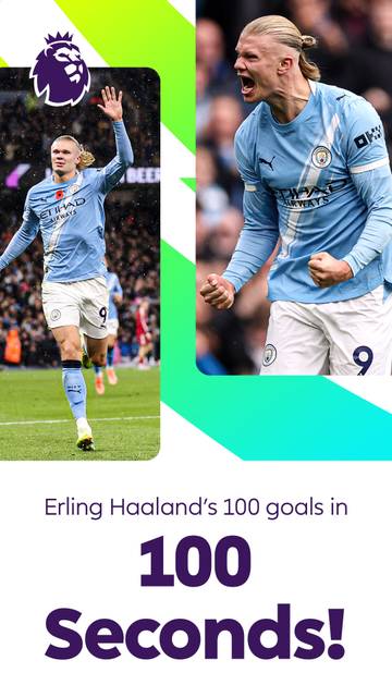 100 gol Premier League Erling Haaland dalam 100 detik | Premier League 2025/26