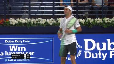 Match Highlight | Novak Djokovic 2 vs 0 Malek Jaziri | ATP Dubai Tennis Championships 2020