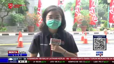 Gedung DPRD DKI Jakarta Disemprot Disinfektan
