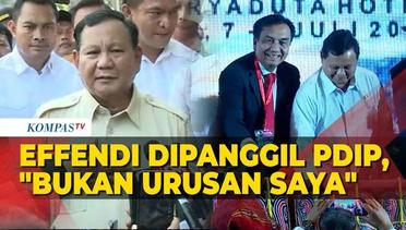 Jawab Singkat Prabowo Subianto soal PDIP Panggil Effendi Simbolon