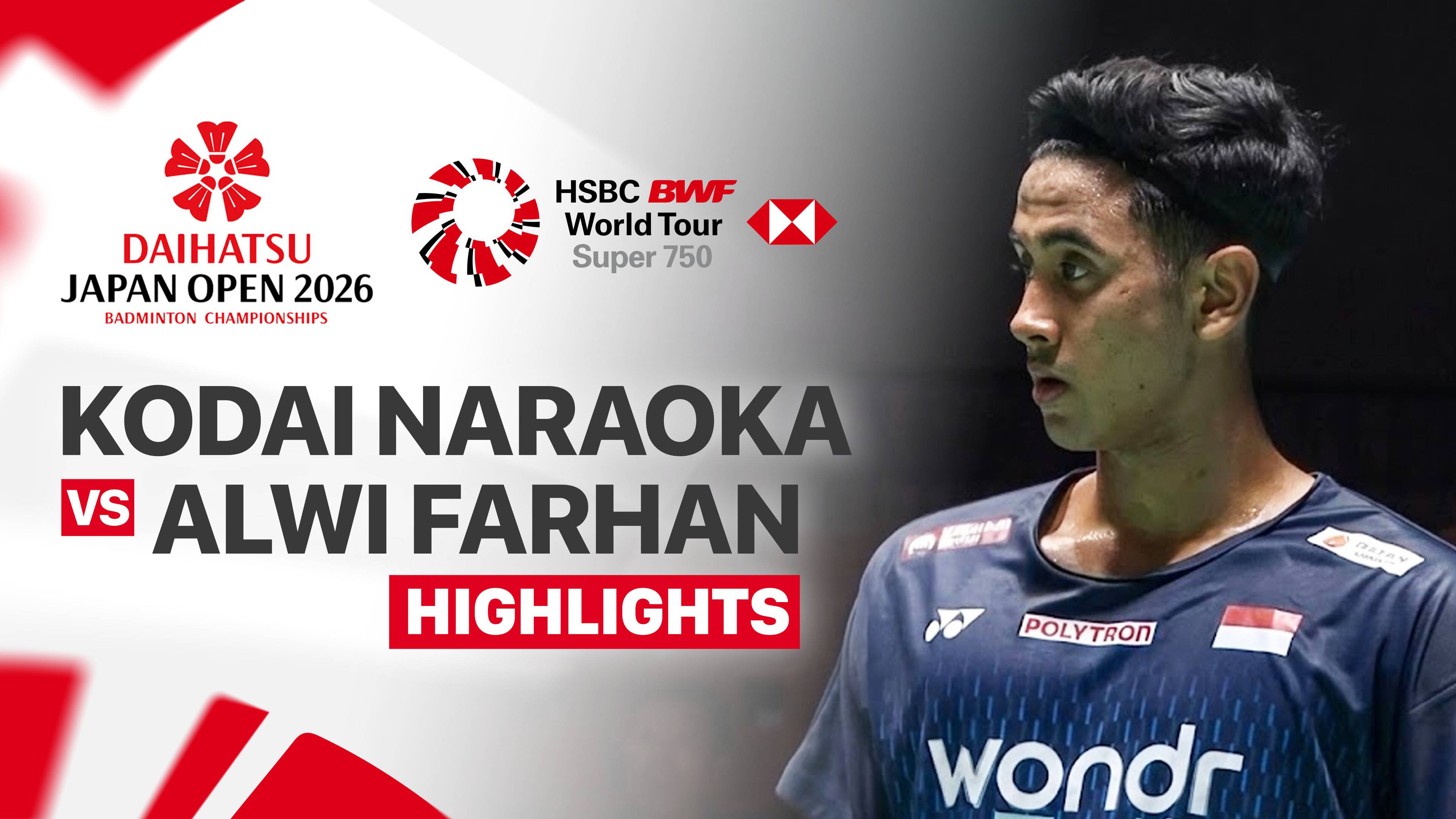 Kodai Naraoka (JPN) vs Alwi Farhan (INA) - Men's Singles Quarter Finals | DAIHATSU Japan Open 2026