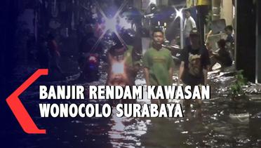 Diguyur Hujan Angin Surabaya Banjir Hingga Permukiman