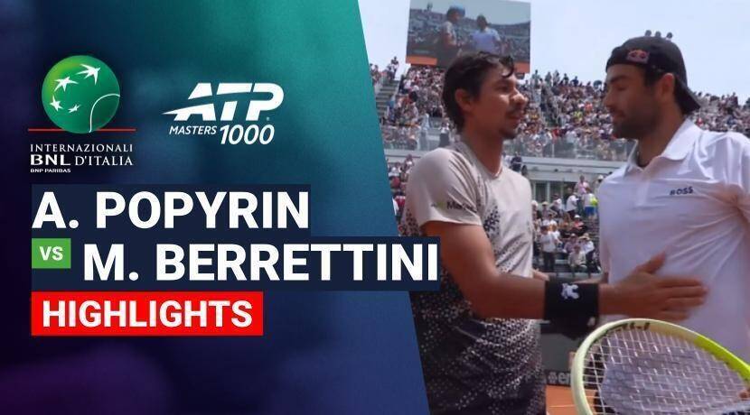 Alexei Popyrin vs Matteo Berrettini - Round 1 (Campo Centrale) | ATP 1000: Internazionali BNL d'Italia 2026