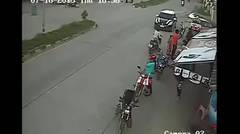 Kecelakaan Motor Terekam Kamera CCTV