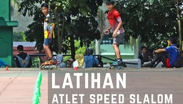 Aktivitas Latihan Atlet Sepatu Roda Speed Slalom di Bandung