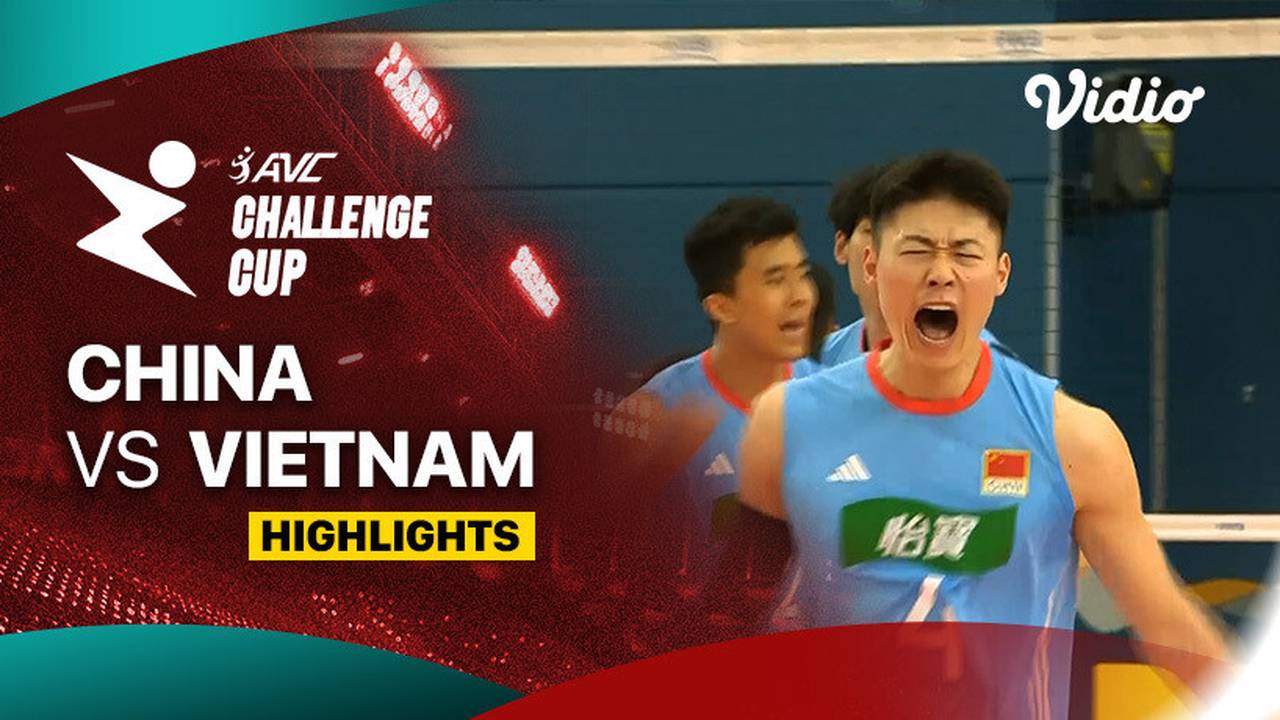 China vs Vietnam - Perebutan Posisi 5-6 - Highlights | AVC Challenge Cup for Men 2024
