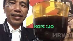 Pakde Jokowi Minum kopi ijo Di Tulungaggung