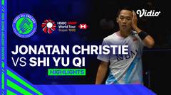 Men’s Singles: Jonatan Christie (INA) vs Shi Yu Qi (CHN) - Highlights | Yonex All England Open Badminton Championships