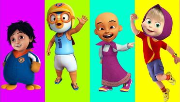 Lagu Anak Anak - Wrong Heads Pororo Upin Ipin Shiva Antv Masha and The Bear Finger Family Learn Colors for Kids Nursery rhymes For Kids