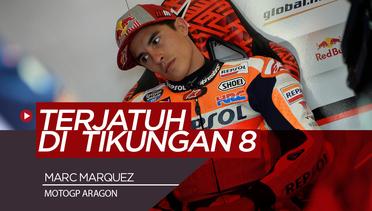 Marc Marquez Terjatuh di FP2 MotoGP Aragon