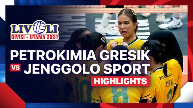 Putri: Petrokimia Gresik Pupuk Indonesia vs Jenggolo Sport Sidoarjo - Putaran 1 - Highlights | Livoli Divisi Utama 2024