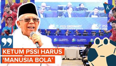 KLB PSSI, Harapan Wapres Maruf Amin untuk Calon Ketua Umum